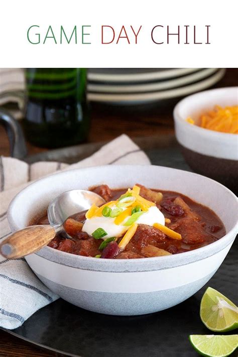 Game Day Chili Recipe Recipe Recipes Chili Recipes Chili