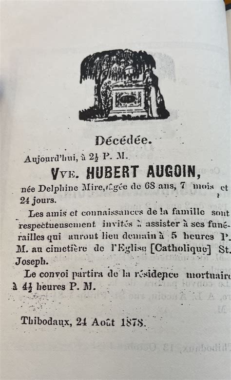 Funeral notices in the days before obits – louisianagenealogygirl