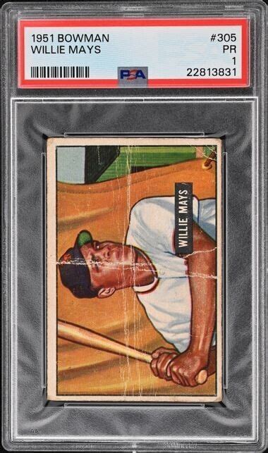 Bowman Baseball Willie Mays Rookie Card Rc Graded Psa Ebay