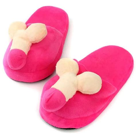 Funny Sex Home Autumn Winter Warm Foot Couples Pink Slippers Women Men Shoes Cotton Breasts Mimi