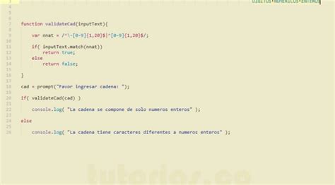 Funciones Javascript Expresion Regular Numeros Enteros Tutorias Co