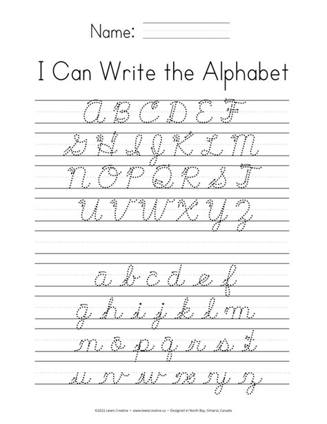 How To Write The Alphabet In Cursive Lewis Creative