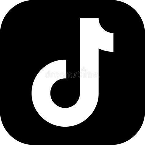 Tiktok Logo. Realistic Social Media Icon Logotype. Tik Tok Flat Icon ...