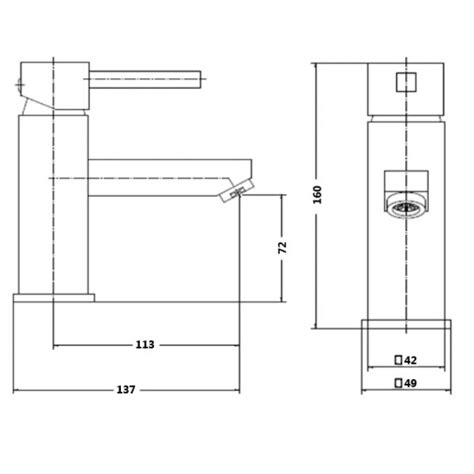 BSUK Pure Mono Basin Mixer Tap With Click Waste Chrome