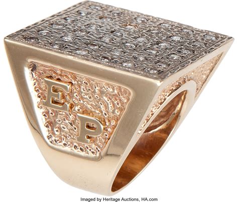 Elvis Presley S Personal 14k Gold And Diamonds Ring 1970s Lot 46076 Heritage Auctions