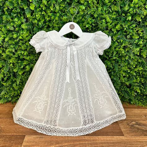 Vestido Batizado Renda Paraibana Bordado Manual Loja Laco De Menina