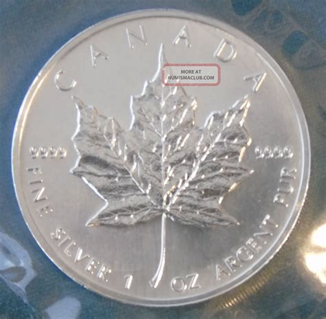 1994 Canada Silver Maple Leaf Coin 1 Oz. 9999 Fine Silver Bu 66