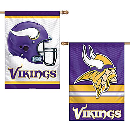 28 In X 40 In Minnesota Vikings Purple Logo Premium Vertical Flag At