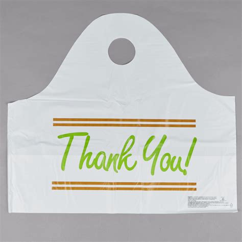 Plastic Thank You X X Take Out Bag With Wave Handle Box