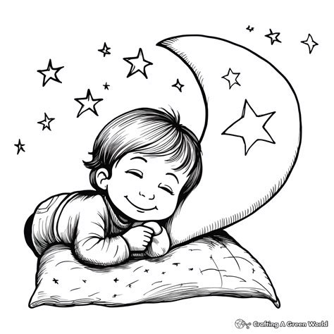 Crescent Moon Coloring Pages - Free & Printable!