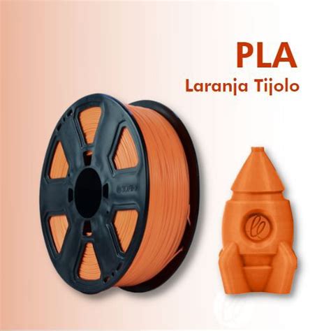 Filamento PLA Laranja Tijolo 1 75mm 1Kg 3D FILA 3D HOUSE Tudo