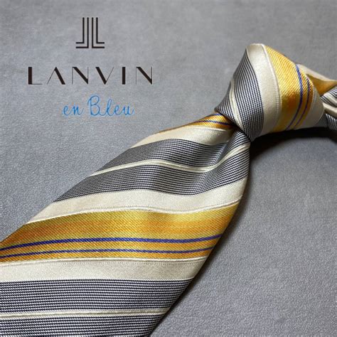 【目立った傷や汚れなし】☆送料210円☆1円スタート☆ A323 Lanvin En Bleu ランバン オン ブルー ブランドネクタイ