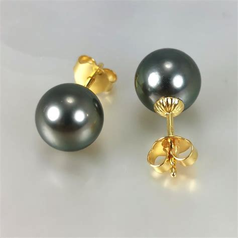 No Reserve Price Peacock Tahitian Pearls Rd X Mm Kt Gold