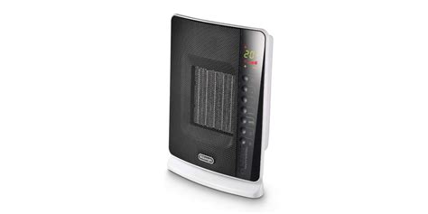 De'Longhi sleek Ceramic Compact Heater wields a thermostat, timer, more ...