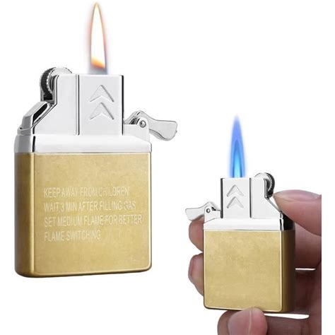 Briquet Tempête À Gaz Rechargeable À Double Flamme Vintage Jetflame