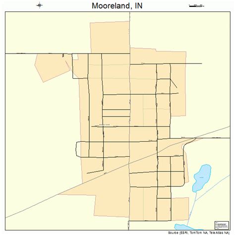 Mooreland Indiana Street Map 1850940