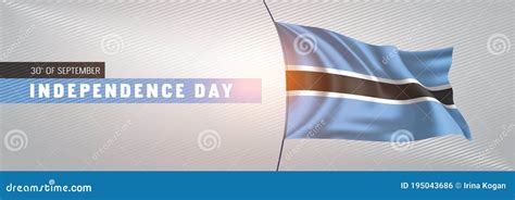 Botswana Happy Independence Day Greeting Card Banner Vector