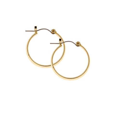 Gold 25mm Hoop Earrings Claires Us