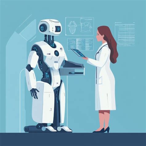 Medical Technology Doctor Using AI Robots for Diagnosis | Premium AI ...