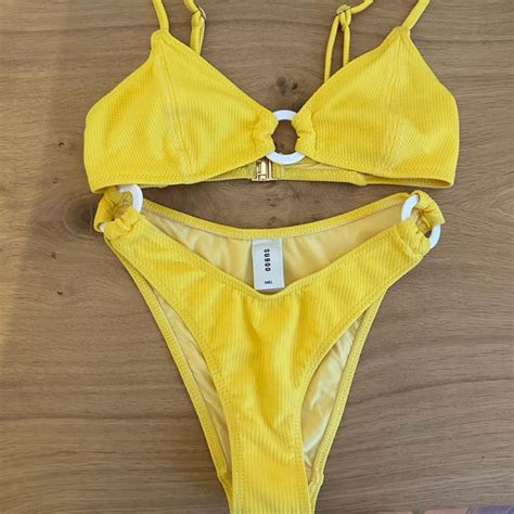 Suboo Yellow Bikini Worn Twice In Excellent Depop