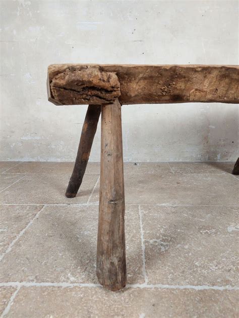 Antique Wooden Side Table Wabi Sabi Piet Jonker