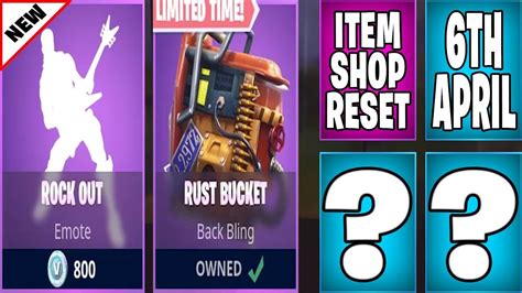 The Newest Fortnite Item Shop Daily Reset 14th April Rock Out Rust