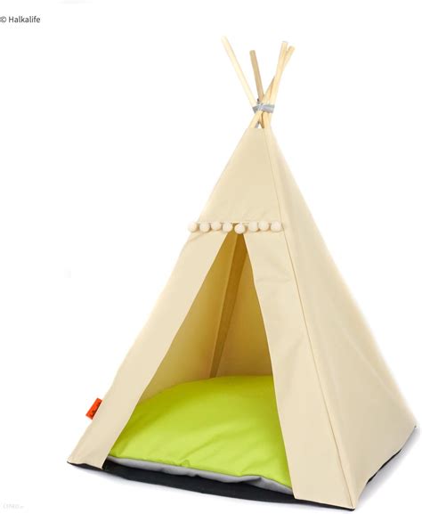 Halkalife Legowisko Tipi Limonka Beżowy L 65X65X94Cm Ceny i opinie