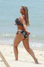 Kerry Katona In A Polka Dot Bikini At A Beach In Thailand