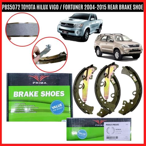 PBS5072 TOYOTA HILUX VIGO FORTUNER 2004 2015 REAR BRAKE SHOE ORIGINAL