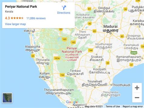 Periyar National Park Map