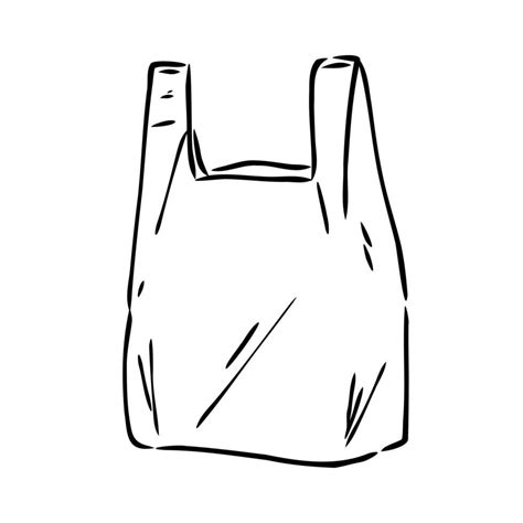 Plastic Bag Vector Sketch In Vector Sketch Plastic Bag Clipart