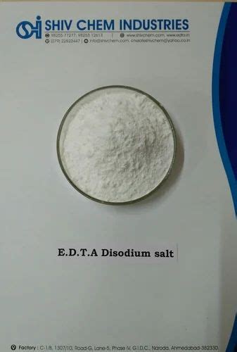 Edta Powder Edta Disodium Salt Powder Manufacturer From Ahmedabad