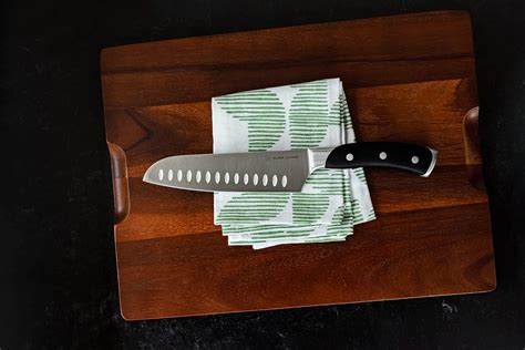 Santoku Cuchillo de cocina de 7 pulgadas acero inoxidable alemán de