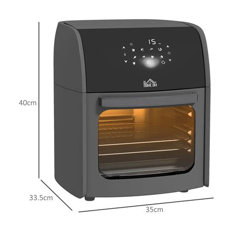 Homcom Digital Air Fryer With Preset Modes Rapid Air Circulation