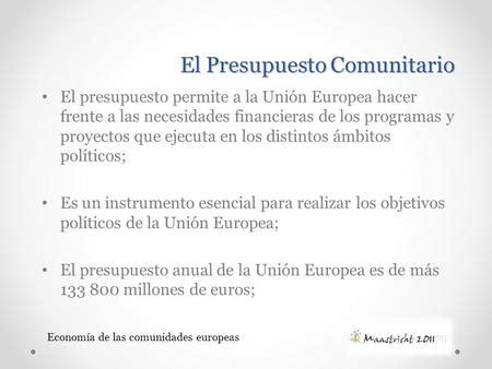 El Presupuesto De La UE El Presupuesto De La UE Prof Rafael Bonete