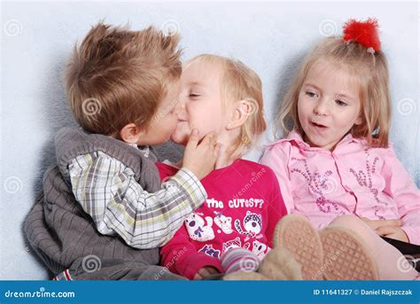 Kissing Kids Stock Image Image Of Brother Love Girl 11641327