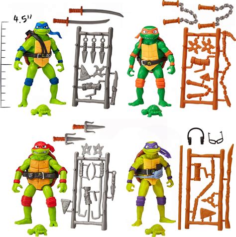 Teenage Mutant Ninja Turtles Mutant Mayhem Basic Figure Turtle 4 Pack