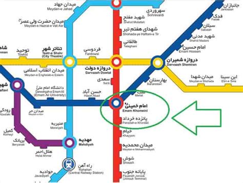 نقشه مترو تهران و قیمت بلیط در ۱۴۰۲ دانلود Pdf نقشه مترو مسیر هر ایستگاه