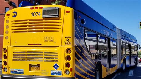 New Mta Bus Bx New Flyer Xn Articulated Bus Operating In The Bronx