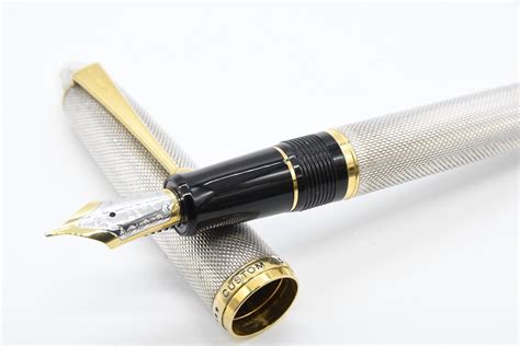 【やや傷や汚れあり】pilot パイロット 万年筆 Custom 745 Sterling Silver スターリングシルバー 18k Bの