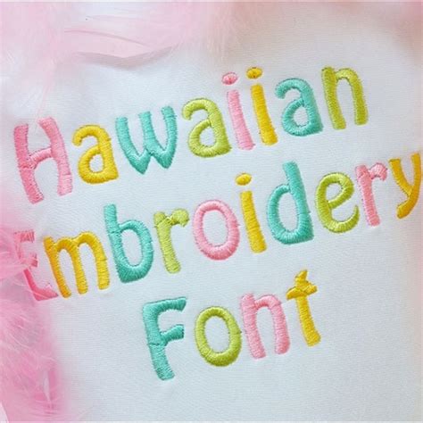 Hawaiian Embroidery Font Design Alphabet | Embroidery fonts, Embroidery ...