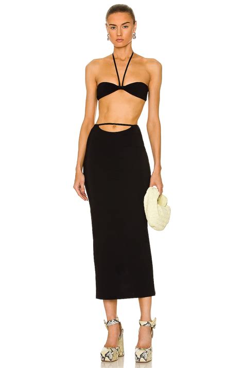 Christopher Esber Floating Strap Bikini Top In Black Fwrd