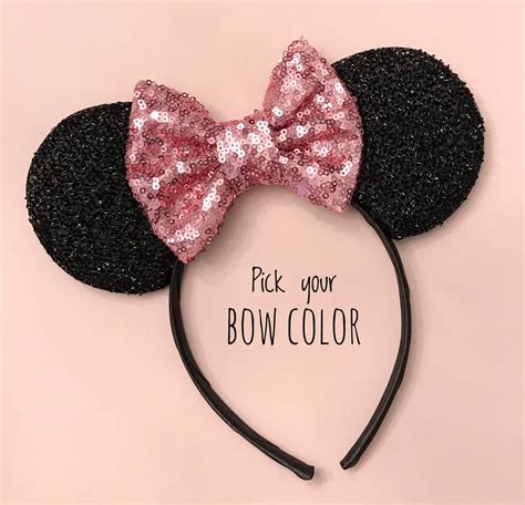 Minnie Ears Minnie Mouse Headband Mickey Ears By Goldandarrows