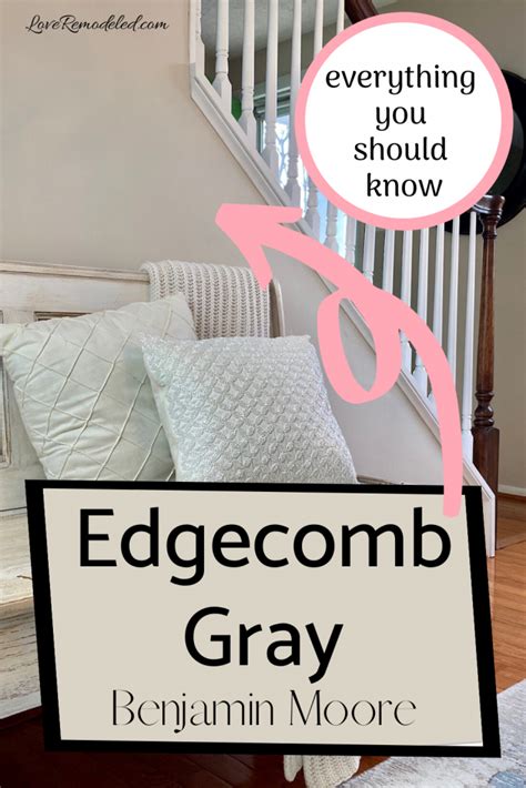 Benjamin Moore Edgecomb Gray Paint Color - Love Remodeled