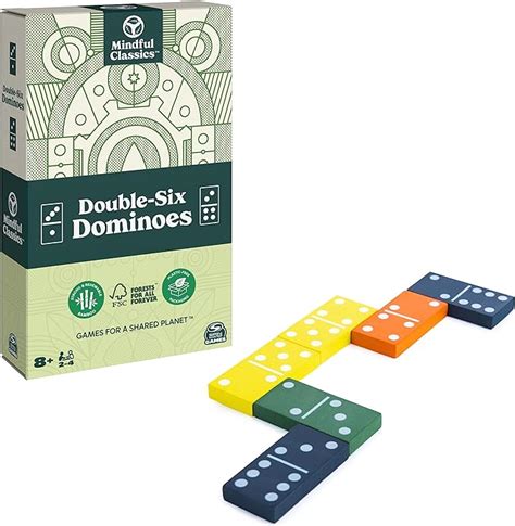 Spin Master Games Cardinal Domin Doble Domin De Madera Sostenible