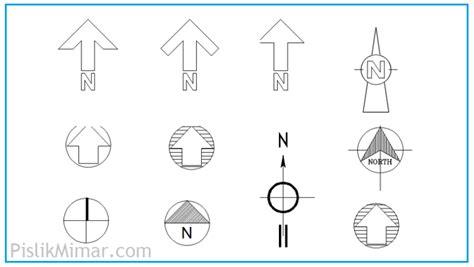 North Arrow Dwg In Autocad Block 130 78 Kb