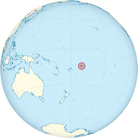 Location of the American Samoa in the World Map