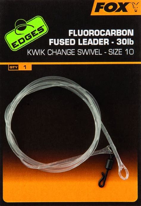 Fluorocarbon Fused Leader Kwick Change Swivel Lb Edges Fox Bol