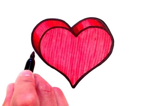 How To Draw A 3d Heart | Images and Photos finder