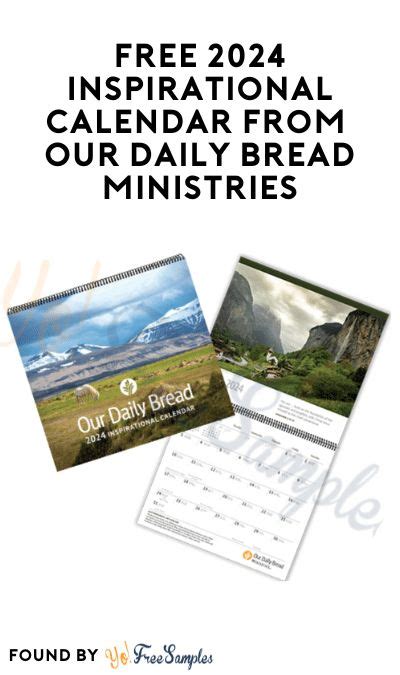 Our Daily Bread Calendar 2024 Free Printable Lula Sindee